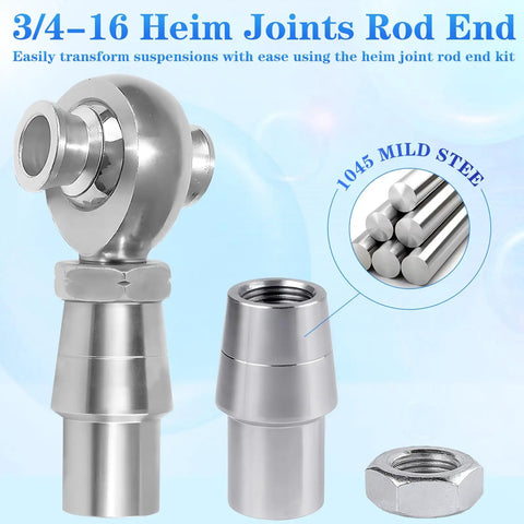 Heavy Duty Chromoly 3 4 16 Heim Joint Rod End For Panhard Suspension Linkage Off Road Jeep Truck Parts showing 1045 mild steel construction.