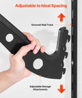 Adjustable storage attachments for Badass 4 Tier Horizontal Surfboard Wall Mount Rack Adjustable Height Metal Organizer.