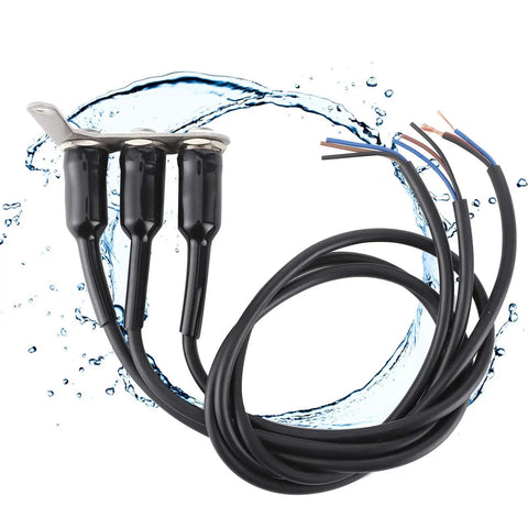 Three Button Motorcycle Handlebar Switch With Stainless Steel Headlight All In One Horn And Turn Signal Controls Left Side Mount 60cm Copper Wire Harness For Motorcycle ATV Dirt Bike Electric Bike Weatherproof
