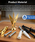Do It All 170Pcs Drywall Anchors And Screws Kit With Plastic Expansion And Metal Self Drilling Anchors displayed on wooden surface