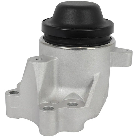 Heavy Duty Rock Solid Engine And Transmission Mount Direct Bolt On For Mazda Cx 9, silver metal body with black top.
