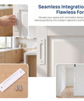 Heavy Duty Aluminum Flush Pulls 2 Pack Recessed Sliding Door Handles With Mounting Screws Barn Closet And Cabinet Drawer Knobs Super Quick Install Pocket Door Hardware Fresh White Finish 5.9 Inch with minimalistic design