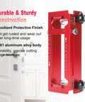 Pro Grade Door Hinge Template Kit For Router, Adjustable Mortise Jig Fits 2.5 To 5 Inch Hinges And Various Thicknesses