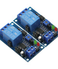 2 Pack 12V DC Timer Relay Module with Delay On Off Control, Adjustable Potentiometer, 8 Time Ranges from 0.1 Seconds to 1 Hour