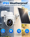 Hassle Free Wireless Solar Security Camera For Yard And Driveway With Smooth 3Mp Hd Clarity And Bright Full Color Night Vision with solar panel.