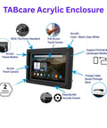 Heavy Duty Acrylic Security Case For Dell Latitude 12 2 In 1 Tablets With Easy Peasy Vesa Wall Mount Bracket, showing touch access features.