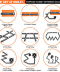 Contour Gauge Tool Must Have Pro Grade Adjustable Lock Copy Irregular Shapes Duplicator set with rulers and locks displayed.