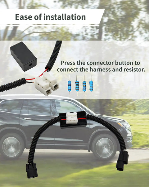 Plug N Play Engine Tune Up Harness For Honda 3 Point 5 L V6, installation kit with connectors and resistors.