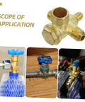 Heavy Duty Four Way Air Compressor Check Valve Featuring A No Sweat Install And Top Shelf 14mm Threaded Connector for use in pneumatic systems.