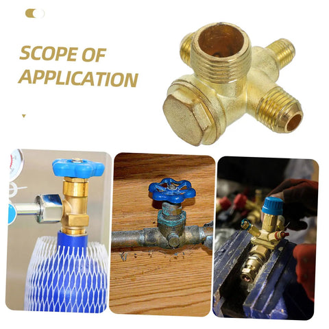 Heavy Duty Four Way Air Compressor Check Valve Featuring A No Sweat Install And Top Shelf 14mm Threaded Connector for use in pneumatic systems.