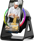 Wireless Induction Speaker Stand With Five In One Bluetooth Five Point Three, 360 Degree Rotation, RGB Ambient Light, holding phone