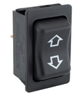 Black 40 Amp RV Reversing Motor Closed Circuit Switch for awnings, slide outs, momentary rocker toggle up and down control