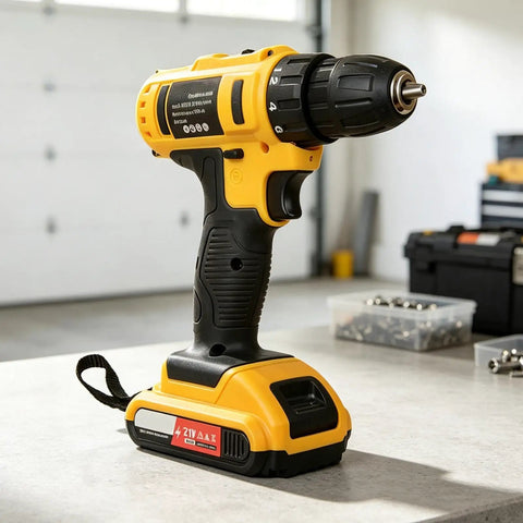 Heavy Hitter Cordless Power Drill And High Torque Workhorse For Hassle Free Woodworking and crafting tasks with quick release chuck.