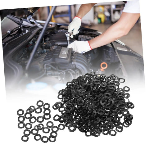 500 Pieces Wave Spring Washers Kit For Machine Repair And Maintenance Space Saving Elastic Steel Washers That Boost Axial And Vibration Resistance Prevent Looseness Smooth Surface Durable Assortment For Quick Fixes, black washers for car engine repair