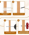 Installation steps for Rad Vintage Industrial Cabinet Pulls Set of 2 Valve Design Solid Iron Pipe Handles for Kitchen Cupboard and Drawer.