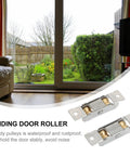 Heavy Duty Sliding Window Roller With Dual Copper Wheels And Stainless Steel Construction For Effortless Patio Door Slide No Sweat To Replace And Built Like A Tank visible with garden view.
