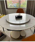 Rotating Lazy Susan For Dining Table Wooden Serving Turntable With Quiet Bearings No Fuss Swivel Tray Centerpiece Stand For Kicking Back Hours And Dinner Parties Black on a modern dining table.
