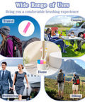 Three Pack Travel Toothbrush Set With Soft Bristles for travel, camping, business trips, and home use