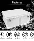 IP67 Waterproof Electrical Junction Box With Hinged Cover And Stainless Steel Latch Durable ABS Plastic Enclosure in water display