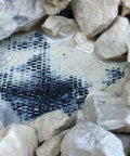 Heavy Duty Weed Barrier Landscape Fabric 3.2 oz Ground Cover 1.4 ft by 50 ft in installation with rocks around it