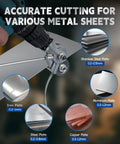 Heavy Duty Electric Drill Metal Nibbler Attachment Sheds Sheet Steel And Aluminum Plates, cutting various metal sheets accurately.