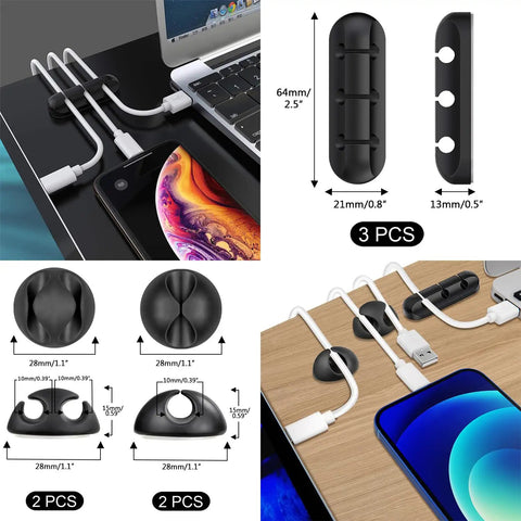 Must Have Cable Management Kit With Sleeves And Clips Includes Four Sleeves Thirty Seven Clips Seven Soft Holders Ten Adhesive Mounts