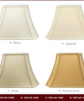 Antique Gold Rectangle Cut Corner Bell Designer Lamp Shade Dope Look 5x6.5 x 8x12 x 10 Slant Height Silk Shantung Fabric