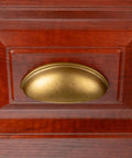 Old School Cool Heavy Duty 10 Pack 3 Inch Cabinet Pulls Antique Brass Vintage Hardware Bin Cup Drawer Handles on wooden drawer.