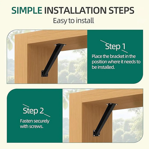 8 Pcs 45 Degree Angle Support Brackets For Wood Posts And Beams, Heavy Duty Pergola Corner Brace Kit For Gazebos, Pergolas, Tree Houses, And Outdoor Decks