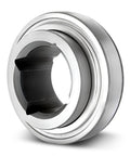 Heavy Duty 205KRRB2 Agricultural Bearing with Hex Bore, shown from the side, designed for disc harrows and planters.