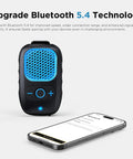 Wearable Bluetooth Speaker With All Day Battery Life And Clip On Convenience For Job Sites Water Resistant Pro Portable Speaker With Built In Mic For Hands Free Music And Calls Blue Non Magnet.