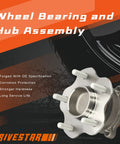 Heavy Duty Rear Wheel Hub And Bearing Assembly Pair For Nissan Altima Maxima Murano Pathfinder QX60 RVR 2007 To 2019 Straight Swap, detailed view showing design.