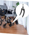 2 Pack Wheelchair Front Fork Bracket With Replacement Bearings For Heavy Duty Metal Wheel Mount displaying the black fork bracket.