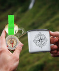 Thumb Type Acrylic Sighting Directional Compass For Hiking And Backpacking Lightweight Precision Compass held in hand