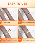 Steps to use Straight Up Badass Black Chicago Binding Screws Professional Grade Heavy Duty Leather Craft Kit for crafting.