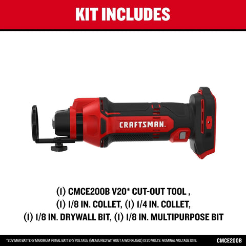 Tough 20V Max Cordless Cut Out Tool Rips Through Drywall And Plasterboard Without Missing A Beat, Includes tool attachments and bits