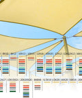 Customizable Outdoor Shade Sail 20 By 20 By 28.3 Feet Triangle Sunshade Canopy For Patio UV Resistant Blocks Up To 95 Percent Sand Color