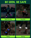 People using Rechargeable LED Armband Set For Night Safety, 2 Pack High Visibility Slap Wristbands With 5 Color Options And 3 Modes