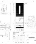 Extra Tall Black L Bracket Feet For Solar Panel PV Module Mounting Racking, detailed technical drawing with dimensions.