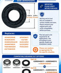 4036ER2004A seal dimensions showing size 1.456 in x 2.99 in for Heavy Duty Front Load Washer Tub Bearings And Seal Kit That Slays Leaks.