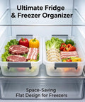 2 Pack Stack Em High Modular Storage Totes With Gray Write-On Lids, BPA Free Clear Plastic Bins designed to tame craft supplies, beauty goods.