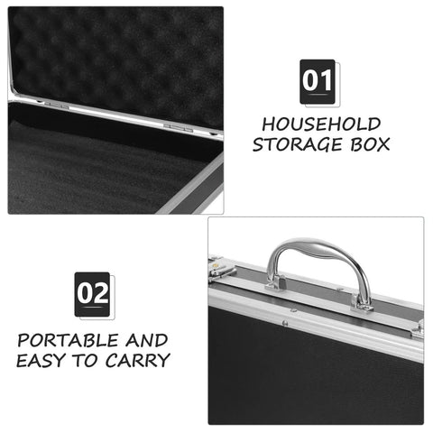Slick Aluminum Alloy Toolbox Briefcase With Heavy Duty Hard Shell Design For Hand Tools Camera Gear And Tech Essentials Portable Equipment Rig For Pros On The Go with interior padding.