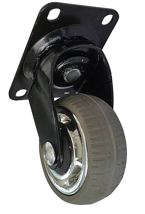 Four Inch Heavy Duty Swivel Casters With Soft Rubber Non Marking Wheels 360 Degree Silent Industrial Caster Wheels Set Of Four