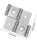 4Pcs Dual Action Spring Loaded Door Hinges For Residential Furniture And Screens Iron Construction With High Stability And Silver Finish