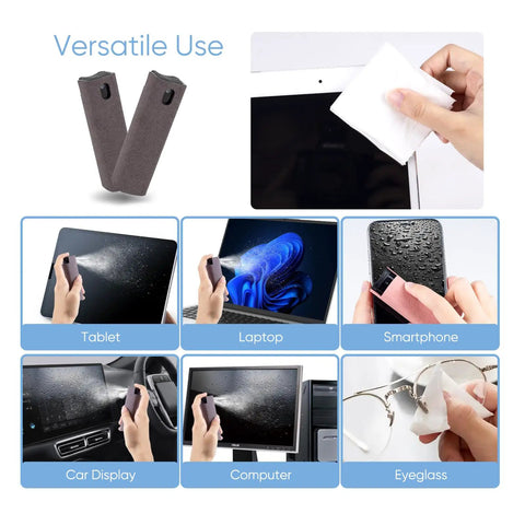 6 Pack Screen Cleaner Kit 2 In 1 Touchscreen Mist Cleaner, Spray And Wipe With Microfiber Cloth for multiple devices