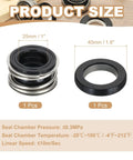 Premium Mechanical Seal Kit For Gas Water Pump Featuring Tough Rubber Shaft Replacement 25mm One Inch Bore specifications with pressure and temperature details.