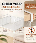 2 Pack Underwear Closet Organizer With Under Shelf Hanging Baskets fits shelves up to 1.18in, white mesh, 11.8 x 4.7in. Ideal for storage.