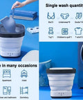 Dope Compact Washer Dryer Pair With Snappy Touchscreen Foldable Frame For Undergarments And Kid Gear Perfect For Tiny Apartments College Dorms And Weekend Campouts Quick Spin Cycle shown with washable items.