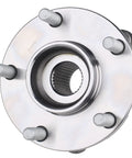 Built To Handle Daily Driver Grunt While Keeping Things Smooth As Silk This Heavy Duty Front Wheel Hub And Bearing Assembly Replacement Fits Nissan Murano And Quest Five Lug Models, view showing five lug steel hub.