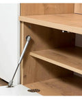 2 Pack Concealed Hinge Set For Cabinets And Bookcases 180 Degree Folding Hidden Hinge installed in wooden cabinet